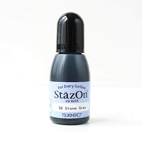 Tsukineko StazOn Solvent Ink Refill, Grau von Tsukineko