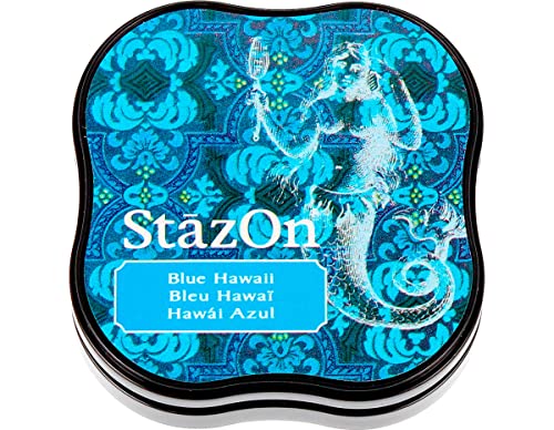 Tsukineko Stazon Stempelkissen, Hawaii blau, mittel von Tsukineko