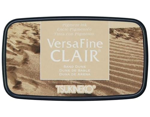 Tsukineko VF-CLA-455 VersaFine Clair Stempelkissen-Beige, Sand Dune-Groß-Deckend, Wasserfest, Beständig Gegen Ausbleichen-Embossing, pad size: 7.6 x 3.5 cm von Tsukineko