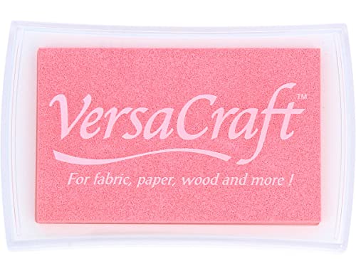 Tsukineko VK-000-134 VersaCraft Stempelkissen-Rosa, Bubble Gum-Groß-Wasserbasis, Deckend, Beständig gegen Ausbleichen-Embossing, pad size: 7,6 x 4,7 cm von Tsukineko