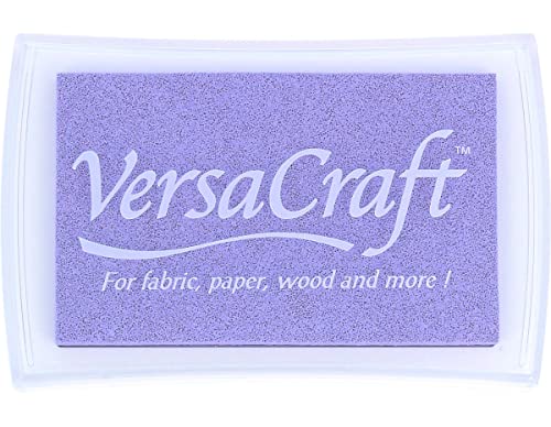 Tsukineko VK-000-137 VersaCraft Stempelkissen-Violett, Pale Lilac-Groß-Wasserbasis, Deckend, Beständig gegen Ausbleichen-Embossing, Lila, pad size: 7,6 x 4,7 cm von Tsukineko