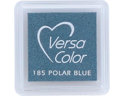 Tsukineko VersaColor Stempelkissen-Blau, Polar Blue-Klein-Deckend, Wassbasis-Wasserfest-Embossing, 3,4 x 3,4 x 2 cm von Tsukineko