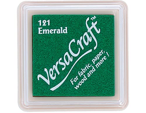 Tsukineko VersaCraft Stempelkissen - Grün, Emerald - Klein - Wasserbasis, Deckend, Beständig gegen Ausbleichen - Embossing von Tsukineko