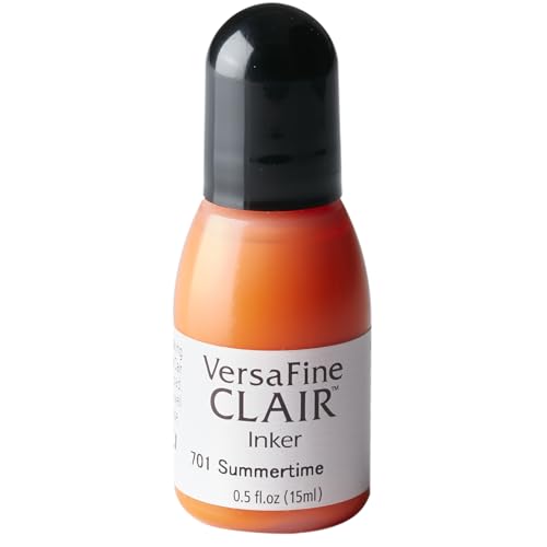 Tsukineko VersaFine Clair Refill Nachfülltinte - 15 ml - Orange, Summertime - Zubehör Reinker für VersaFine Clair Stempelkissen von Tsukineko