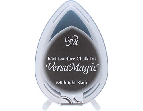 Tsukineko VersaMagic Dew Drop Stempelkissen, Midnight Black, Synthetic Material, schwarz, 4.7 x 3.1 x 2.2 cm von Tsukineko