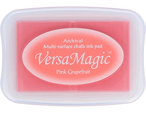 Tsukineko VersaMagic Ink Pads Stempelkissen, Kreiden-Finish, Pink Grapefruit, Synthetic Material, 9.9 x 6.6 x 1.8 cm von Tsukineko