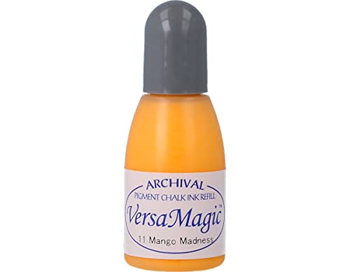 Tsukineko VersaMagic Refill Nachfülltinte - 15 ml - Orange, Mango Madness - Zubehör Reinker für StazOn Pigmenttinte Stempelkissen von Tsukineko