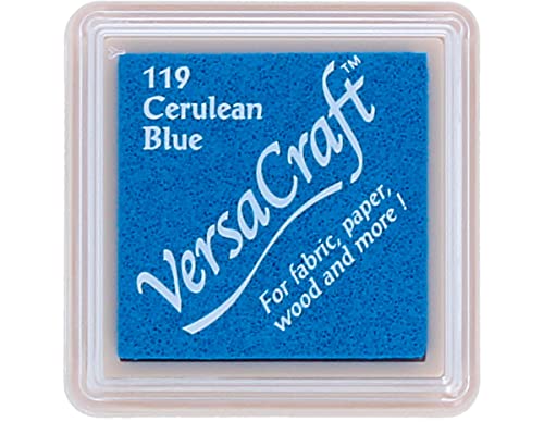 Tsukineko Versacraft Stempelkissen, Zitronengelb, klein, blau, 3.4 x 3.4 x 2 cm von Tsukineko