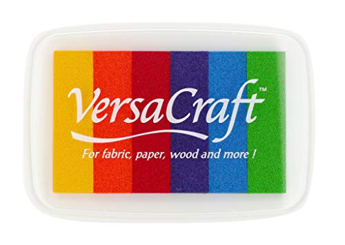 Versacraft Tinte, 6 Farben, undurchsichtig, lebendige Farbtöne, 95 x 65 mm, Stempelkissen von Tsukineko