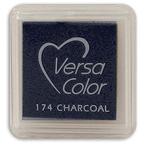 Tsukineko versasmall VersaColor Stempel Stempelkissen klein Cube 25 × 25 mm Pigment grau anthrazit von Tsukineko