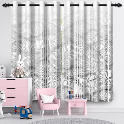 Ttincceer 140x175cm Floral Vorhang für Schlafzimmer Licht Elegant Abstrakt Blumen Zimmer Verdunkelung Fenster Vorhänge Aquarell Blume Blätter Öse Tülle Fenster Behandlung Sets, 2 Panels von Ttincceer