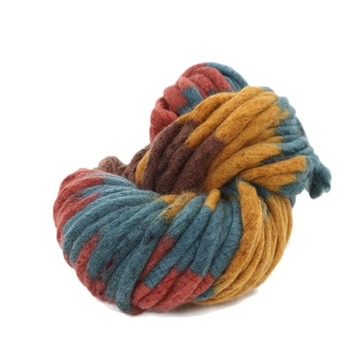 Ttiy Wollgarn, flauschiges Strickgarn, dickes Garn, weiches Häkelgarn mit Regenbogenfarbe zum Stricken von Decken, Pullovern, Schals, 2 Stück, 50# von Ttiy