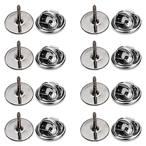 TuNan Pin-Rückseite mit blanko Pins (10 mm x 9 mm), Schmetterlings-Kupplungs-Raffhalter, Ersatz für Etikettenstift, Handwerk, Schmuckherstellung, Schwarz, 80 Paar von TuNan