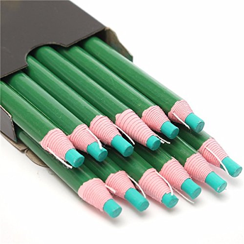 TuToy 12 Stück Marker Peel Off Chinagraph Fett Wachs Bleistift Für Metall Glas Stoff -Green von TuToy