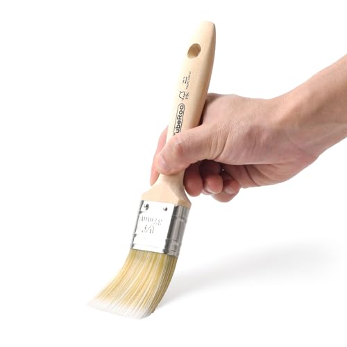 TubeRoo Lackierpinsel 37 mm Kleiner Pinsel - Premium Lackpinsel für Lacke, Holz-Öl & Wand-Farbe - Lasurpinsel für Holz-Lasur - Profi Malerpinsel - Flachpinsel, Farbpinsel mit feiner Spitze von TubeRoo