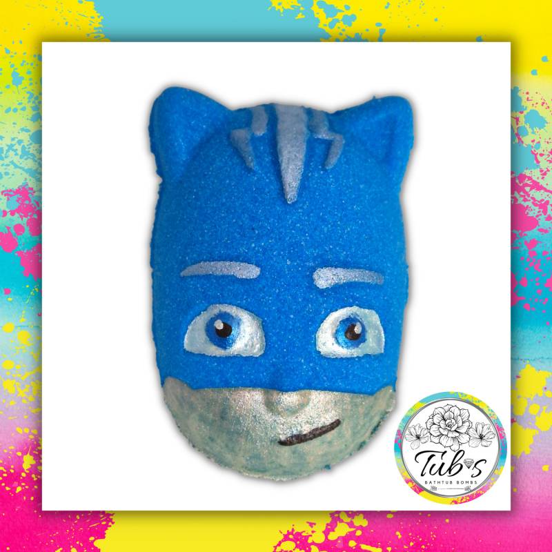 Cat Boy Badebombe - Catboy Pj Masken Kinder Tv Serie Badezeit Fun Fizzer Bathfizzer Geschenk Handgemachter Niedlicher Charakter Geburtstag von Tubsbathbombs