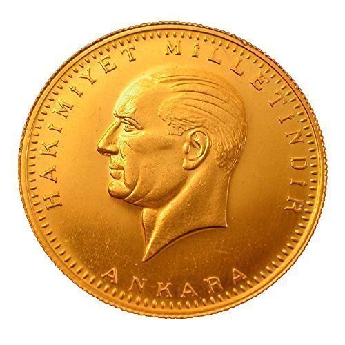 Original und Neu Türkische Goldmünze 25 Piaster Kurush Ata Ceyrek Altin Ohne Öse in Kapsel mit Geschenkbeutel von Türkische Goldmünze