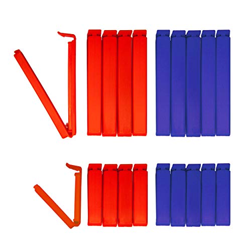 20 Tütenclips Edition New York BUNEO | 20 Verschlussclips: 5 x blau (11 cm) + 5 x rot (11 cm) + 5 x blau (6 cm) + 5 x rot (6 cm) von Tütenclips Frisch & Easy