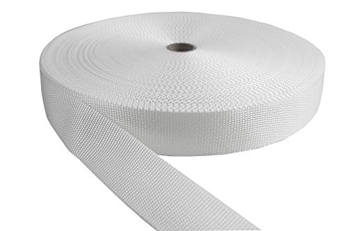 Gurtband Polypropylene Weiß 40mm breit - 50 meter von tukan-tex