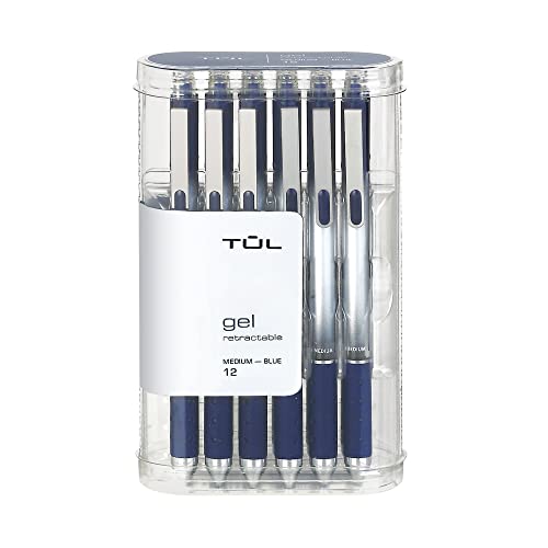 TUL Retractable Gel Pens 0.7 mm Medium Point, Blue 12/pk by TUL von Tul