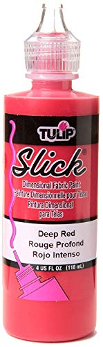 Bulk Buy: Duncan Crafts Tulip Slick dreidimensionale Stoffmalfarbe, 4 Unzen Tief Rot fls-2–4 (3er Pack) von Tulip