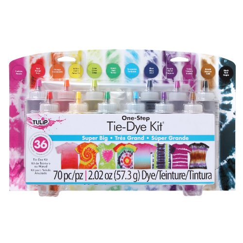 I Love To Create DC31679 Tulip One Step Tie Dye Kit: Super Big 12 Colors Batikfärbung, pink, 1 Count (Pack of 1) von Tulip