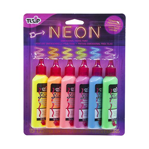 I Love To Create Tulip 3D Paint Set (Neon, 6 Stück), 37 ml (6er Pack) von Tulip