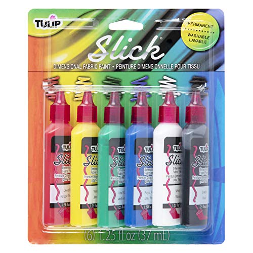 Tulip 825 Dimensional Fabric Paint Slick 6pcs, 37 ml (6er Pack) von Tulip