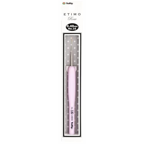 Tulip TEL-16E Crochet Hook, Legierter Stahl, Pink, One Size von Tulip