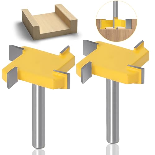 Tulov 2 Stück Fräser für Oberfräse Set, Plattenfräser aus Wolframstahl, Schüssel-Fräs-Bit geeignet für Vibrationsfräser für die Holzbearbeitung（8mm） von Tulov