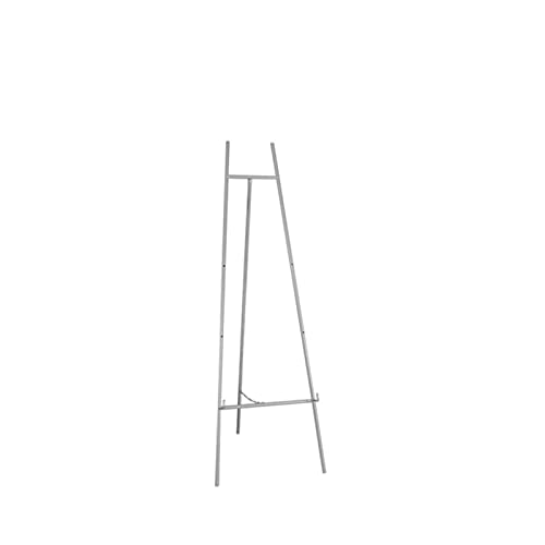 Künstler-Staffeleiständer, Bodenstaffelei für Erwachsene, zusammenklappbare Stativ-Staffelei, verstellbarer Leinwandhalter (Rundrohr, Silber, 120 cm) von Tumblre