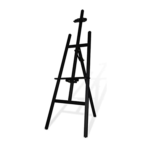 Malstaffelei, Posterhalter, A-Rahmen, Kunststaffelei aus Holz, tragbares, zusammenklappbares Staffelei-Stativ (schwarz, 150 cm) von Tumblre