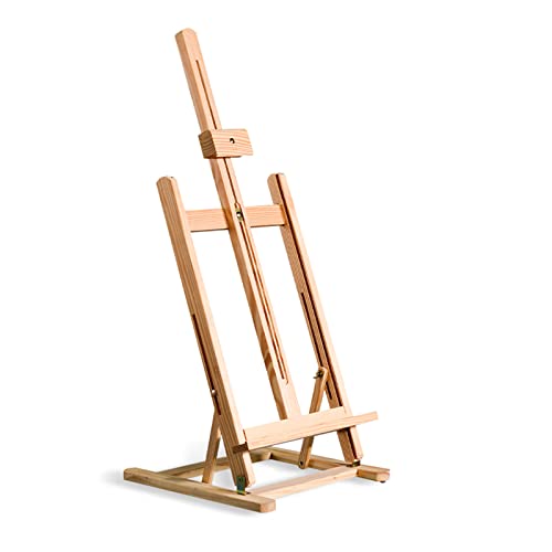 Staffeleiständer zum Malen, H-Rahmen-Staffeleien aus Holz für den Schreibtisch, Tisch- und bodenstehende Kunststaffeleien (A 29 x 32 x 62 cm) von Tumblre