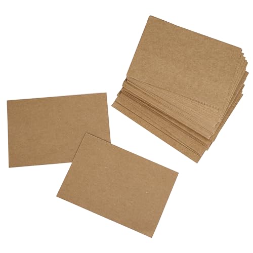 Kraftpapier Karten 100 Stück Blanko Papier Karten Karteikarten Mitteilungs-Karte Postkarten für DIY Graffiti Nachricht Leere Grußkarte 14,6 x 9,7 cm von Tunejoy