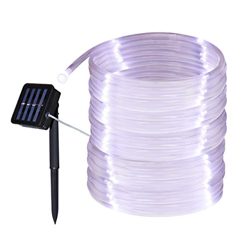 Tuokay, Solar Lichterkette Schlauch, 10m 100 LED Wasserdicht Außen Lichterkette (White) von Tuokay