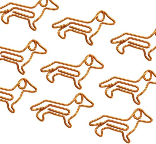 Dackel-förmige Büroklammern, Hunde-Lesezeichen, kleine Büroklammern, niedliche Büroklammern, Lesezeichen, Planer-Clips, niedliche Büroklammern, Papierhalter, Hunde-Bürobedarf, Dackel-Geschenke, von Tustao