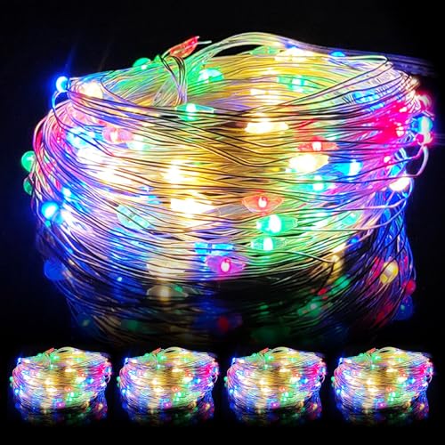 Tutamaz LED Mini Lichterkette, 4 Stück 3m DIY Kleine Lichterketten, 4 * 30er Micro LED Batteriebetrieben Lichterkette, für Hochzeit, Party, Garten, Halloween, Weihnachten Deko (Bunt) von Tutamaz