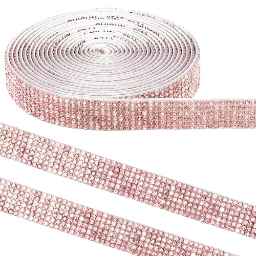 Tutamaz Strassband Selbstklebend, DIY Diamant Band, 270 CM Kristall Strass Diamant Band, Glitzersteine Selbstklebend, Selbstklebende Kristall Strass, Strassband Selbstklebend für Gepäck, Partys von Tutamaz