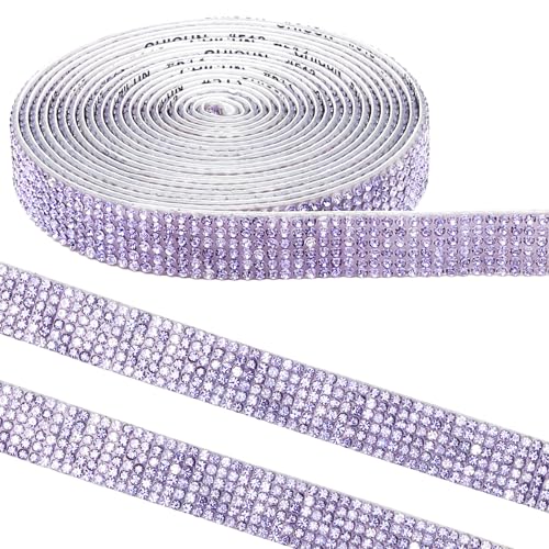 Tutamaz Strassband Selbstklebend, DIY Diamant Band, 270 CM Kristall Strass Diamant Band, Glitzersteine Selbstklebend, Selbstklebende Kristall Strass, Strassband Selbstklebend für Gepäck, Partys von Tutamaz