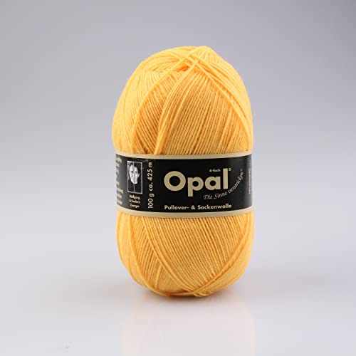 Opal Sockengarn - Uni 4fach 5182 sonnengelb von Tutto-Opal