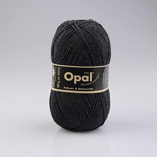 Opal Sockengarn - Uni 4fach 5191 anthrazit melange von Tutto-Opal