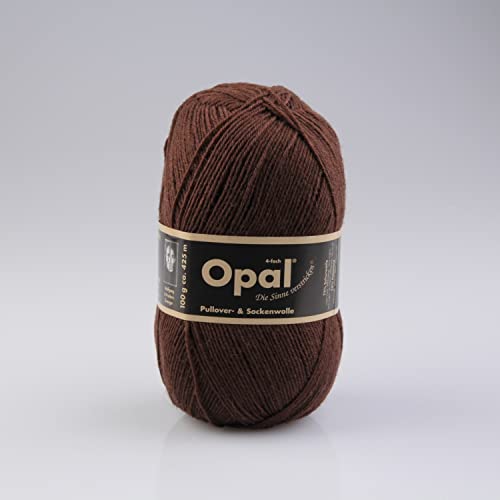 Opal Sockengarn - Uni 4fach 5192 dunkelbraun von Tutto-Opal