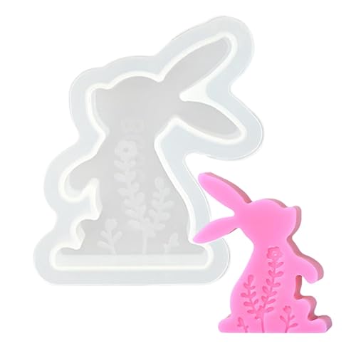 Tuxuseo Hase Silikonform Für Kerze, Osterhase Silikonform, Silikon Gießform For Gips, 3D Hase Kerzen Silikonformen, Epoxidharz Formen Dekoration von Tuxuseo