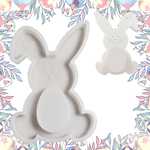 Tuxuseo Silikonform Ostern, 3D Hase Silikonformen Gießformen Ostern, Osternhase Gießformen Silikon Ostern Hase Giessformen Ostern Silikon Gießform Für Handwerk von Tuxuseo