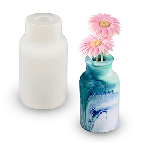 Vase Epoxidharz Silikonform DIY Vases Resin Formen, Epoxidharz Silikon Vase Formen zur Herstellung von Stifthaltern, Vasen, Kristallflaschen, Aufbewahrungsflaschen und dekorativen Ornamenten von Tuxuzal