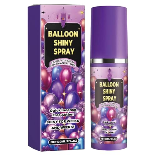 Spray Gloss Finish, 30 ml Ballonglanz-Spray, schnell trocknendes Hochglanz-Ballon-Sprühformel für lebendige Latexballons, glänzendes Leuchtspray, Ballonaufheller-Spray für Ballons zum Glänzen und von Tuxxjzm