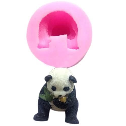 Tuxxjzm 3D Panda Silikonform | Silikon-Kerzenform 3D handgemachte Seifenform | Fondant-Schokoladen-Backformen, Gießform für die Kerzenherstellung, Heimdekoration von Tuxxjzm