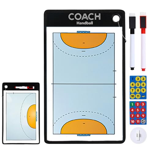 Tuxxjzm Dry Coaches Klemmbrett – Doppelseitiges magnetisches Coachingboard, Handball-Coaching-Tafel für Handball-Meetings, Handball-Coaching, professionelle Wettbewerbe von Tuxxjzm