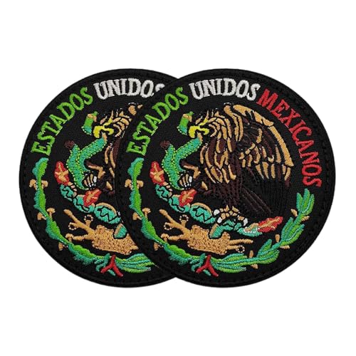 Tuxxjzm Mexiko-Flaggen-Aufnäher, bestickt, Mehrzweck-Patches, dekoratives süßes Nationalemblem, tragbarer Aufnäher für Rucksäcke, Westen, Jacken von Tuxxjzm