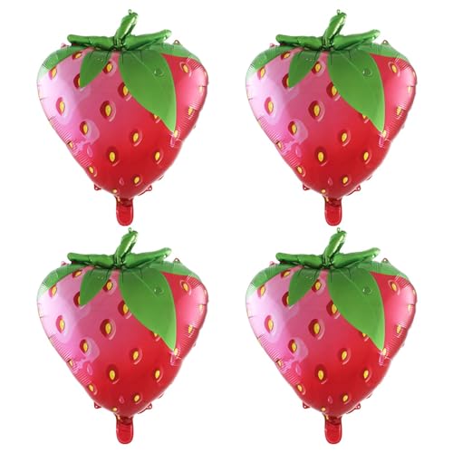 Tuxxjzm Obst Party Luftballons | Fruchtförmige Folienballons | Sommer Tropische Erdbeere Wassermelone Jumbo, Foto Requisiten für Geburtstag Gender Reveal Hochzeit Party von Tuxxjzm